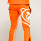 Orange Winning Season Flare Joggers