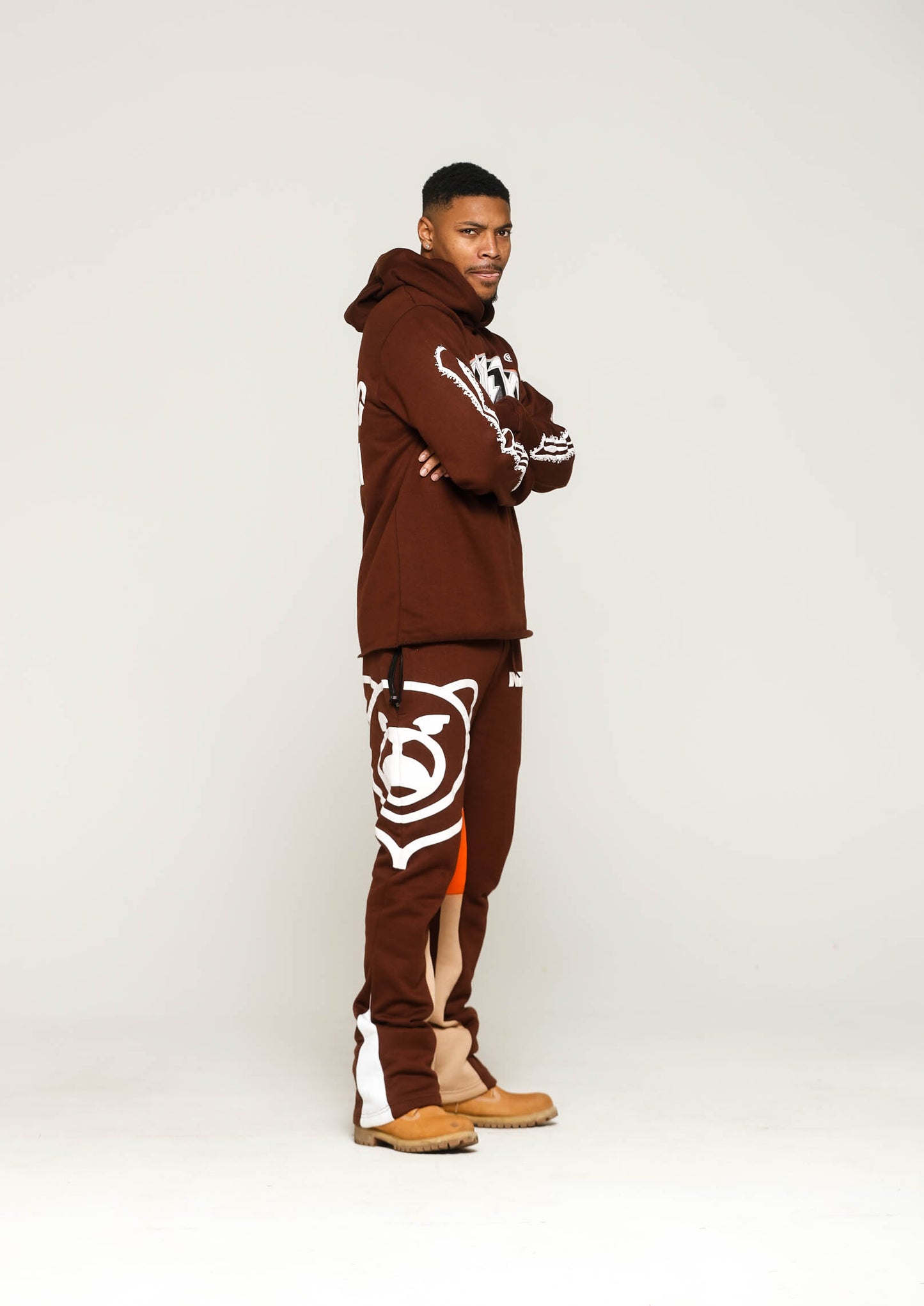 Brown Winning Season Flare Joggers