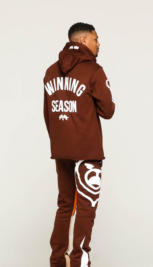 Brown Winning Season Flare Joggers