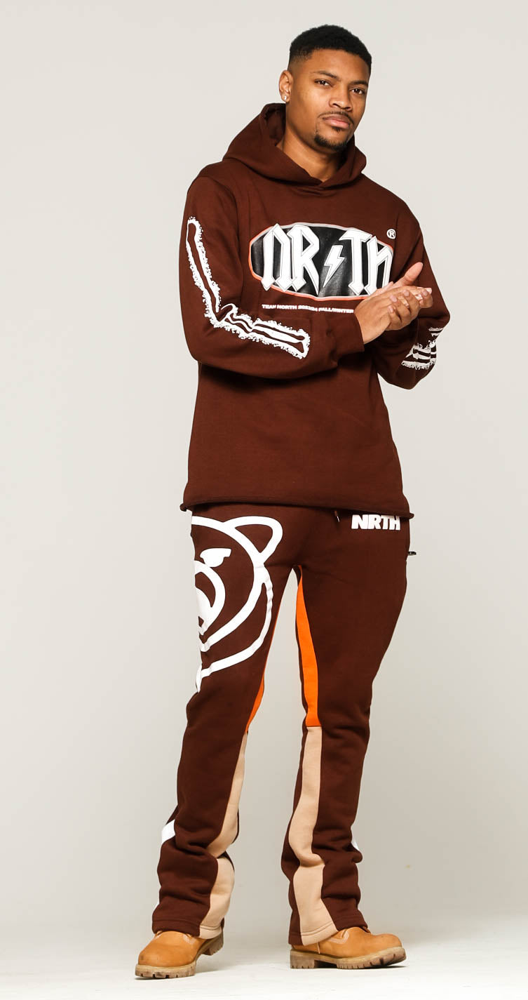 Brown Winning Season Flare Joggers