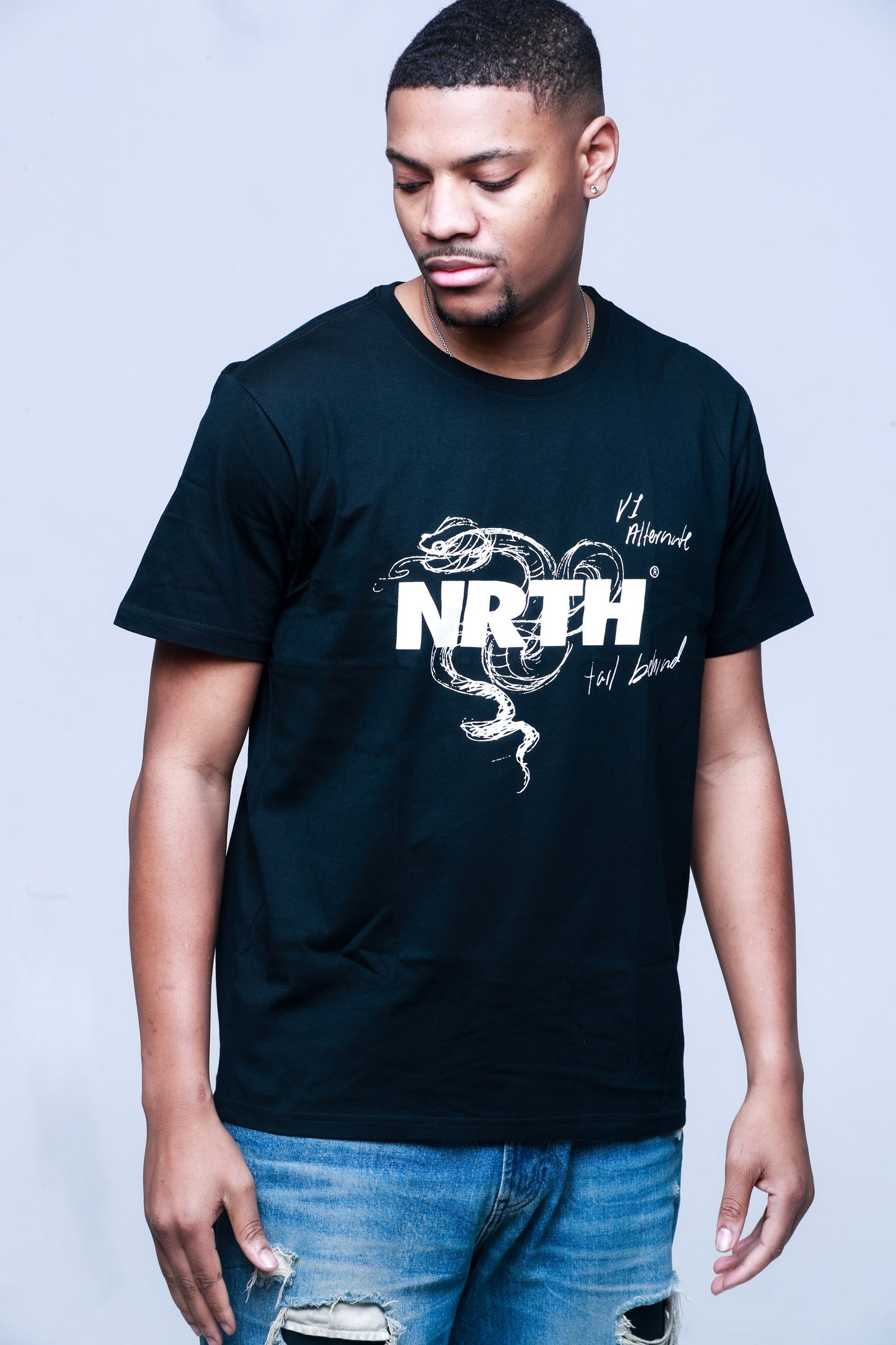 V1 Alternate NRTH Snake Black Graphic Tee