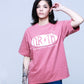 Nrth Oval Puff Print  Faded Red Tee