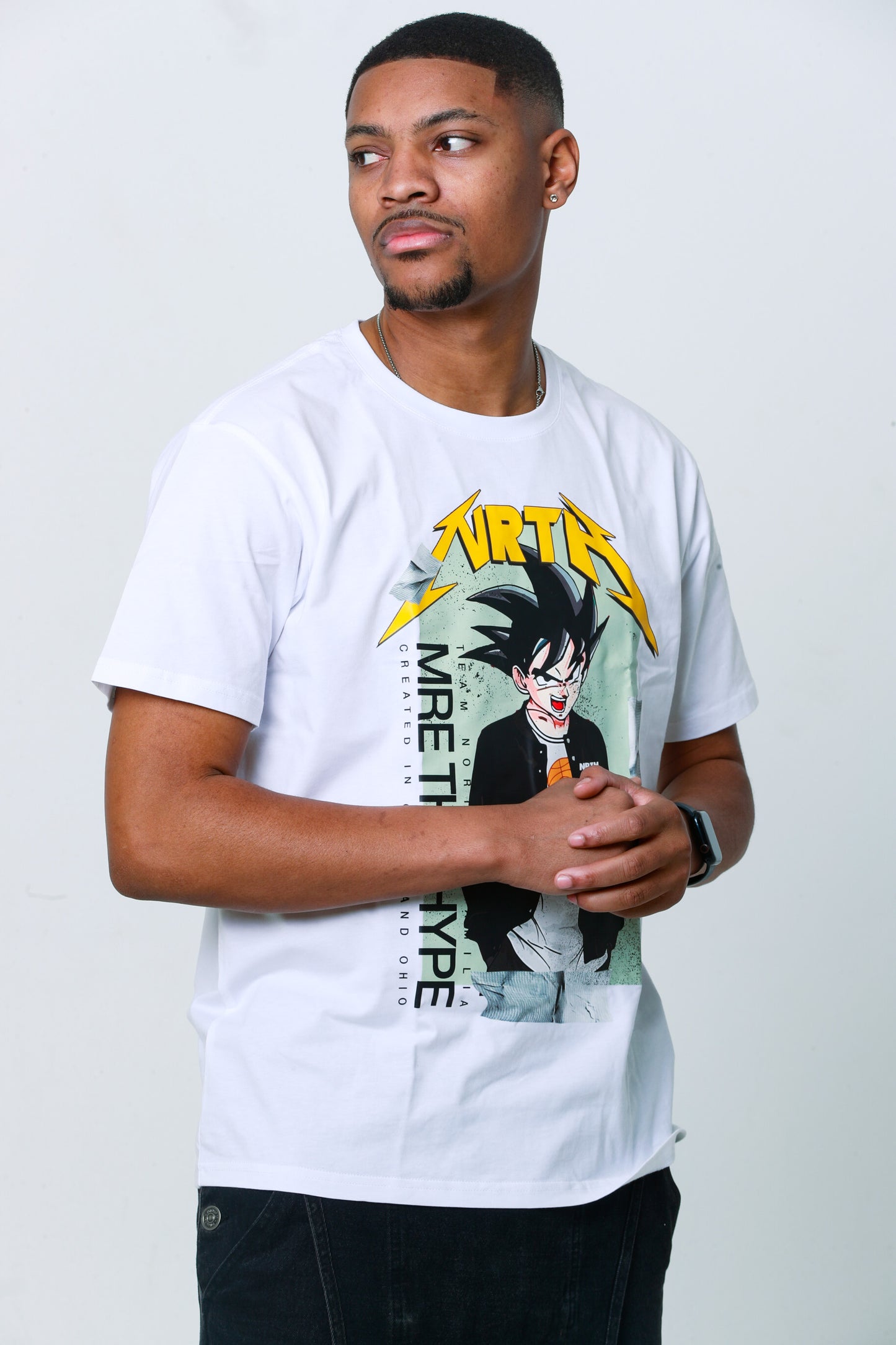 Goku Nrth Trophy White Graphic Tee