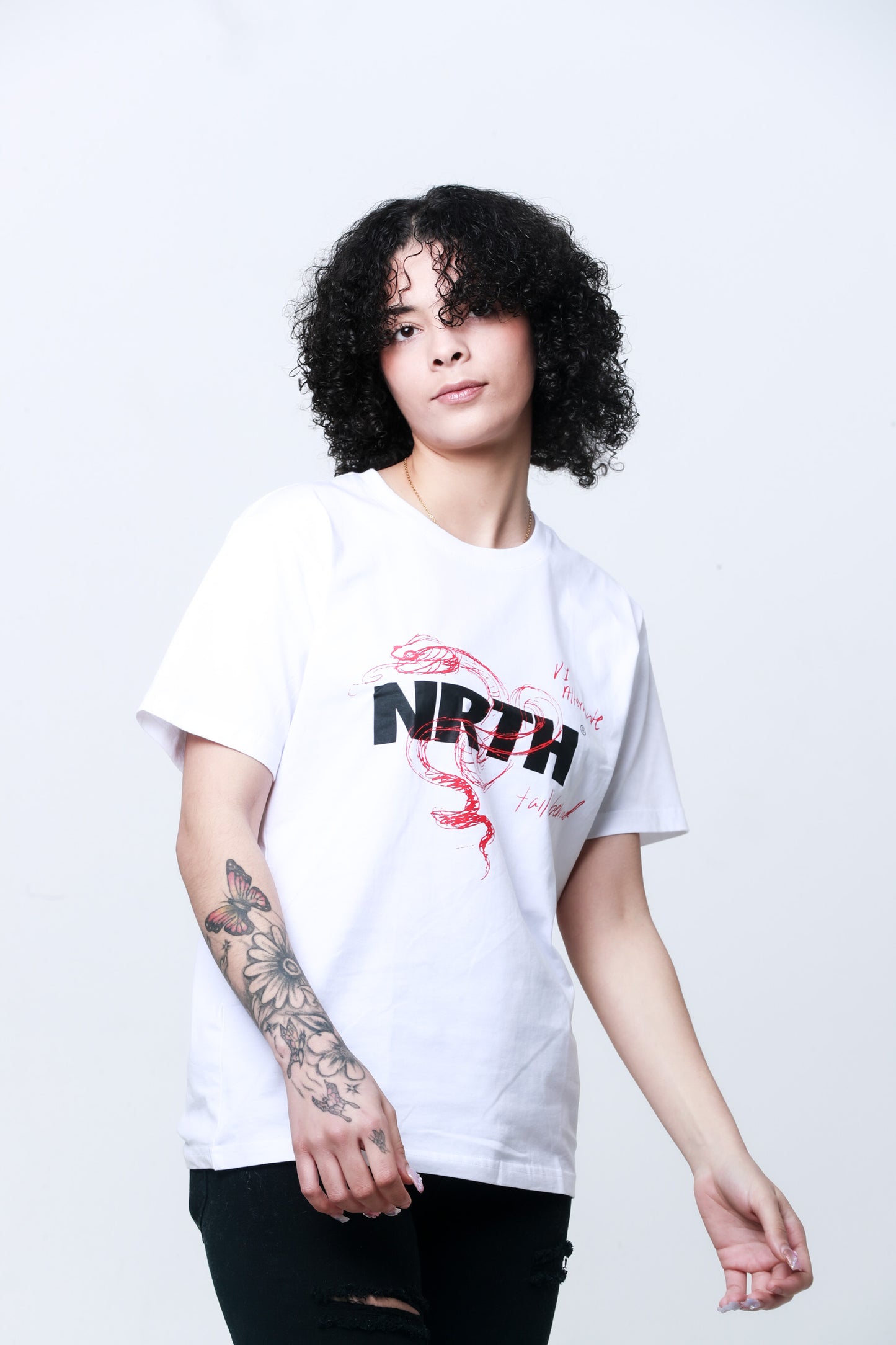 V1 Alternate NRTH Snake White Graphic Tee