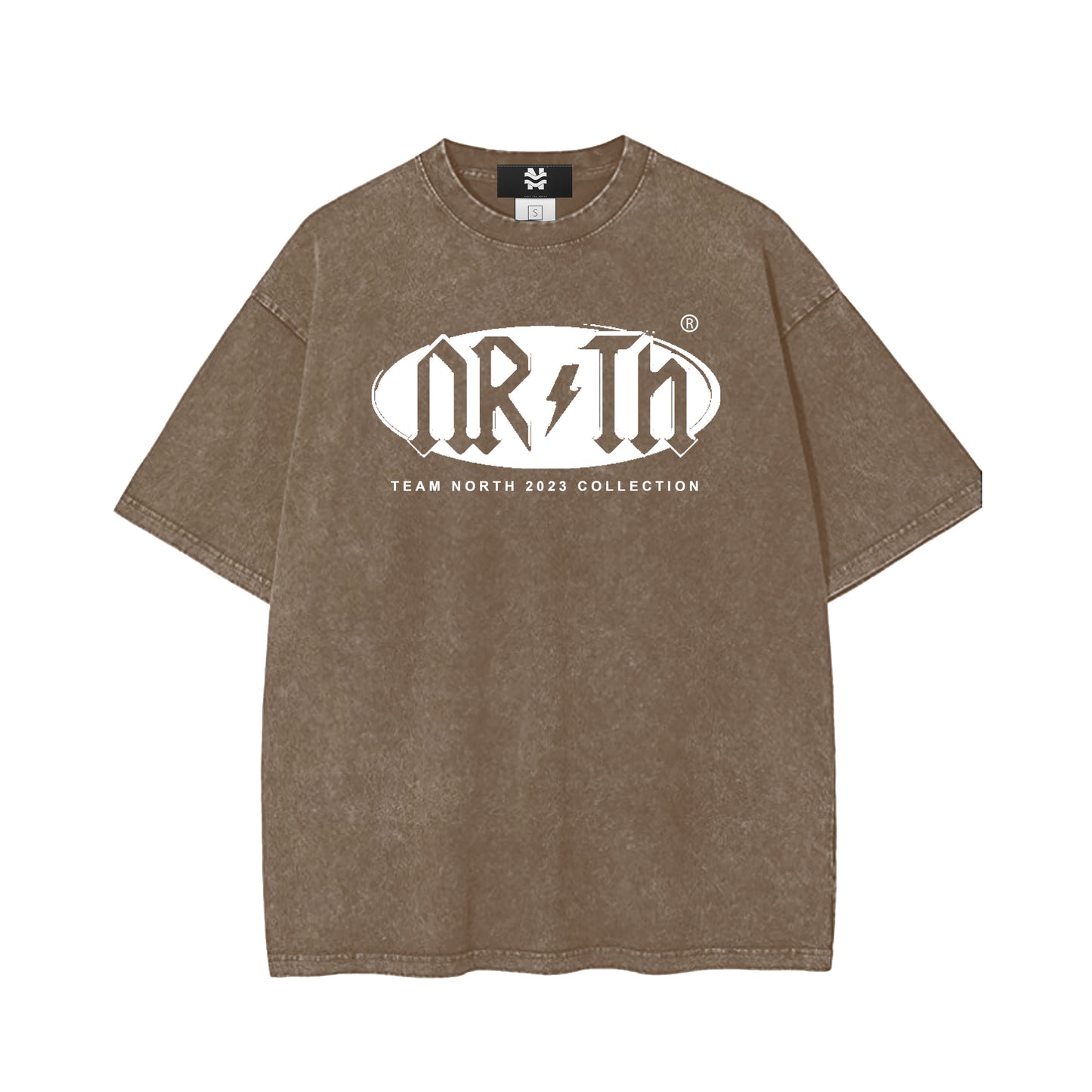 Nrth Oval Puff Print Brown Tee